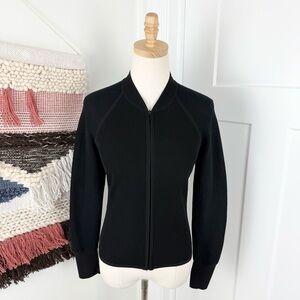 Lululemon Lightweight Ribbed Knit Jacket Black M